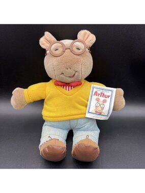 Vtg 1996 Marc Browns Arthur Plush Multicolored Glasses Original Tags 14" Eden